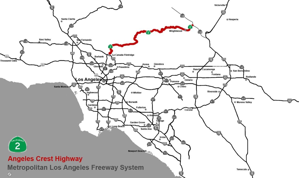 mapa drogi chochoł Angeles