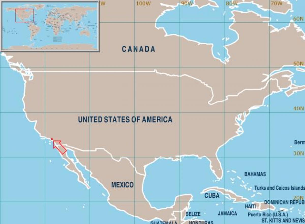 LA na mapie USA 
