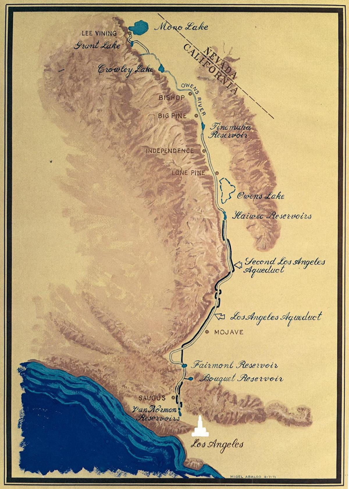 mapa Los Angeles akwedukt