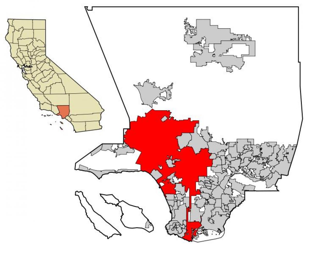 mapa wektor Los Angeles 