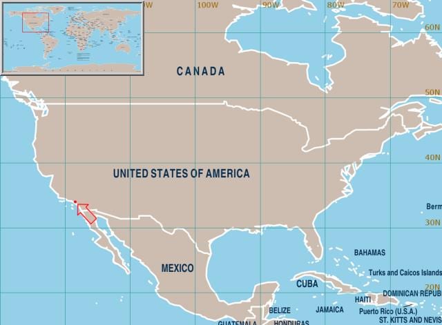 Państwo-Los Angeles mapę