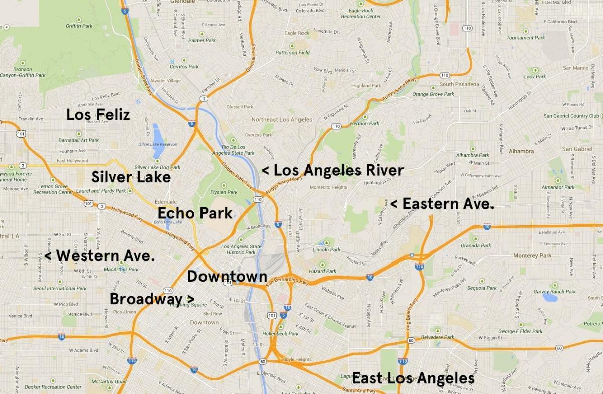 mapa Echo-park Los Angeles
