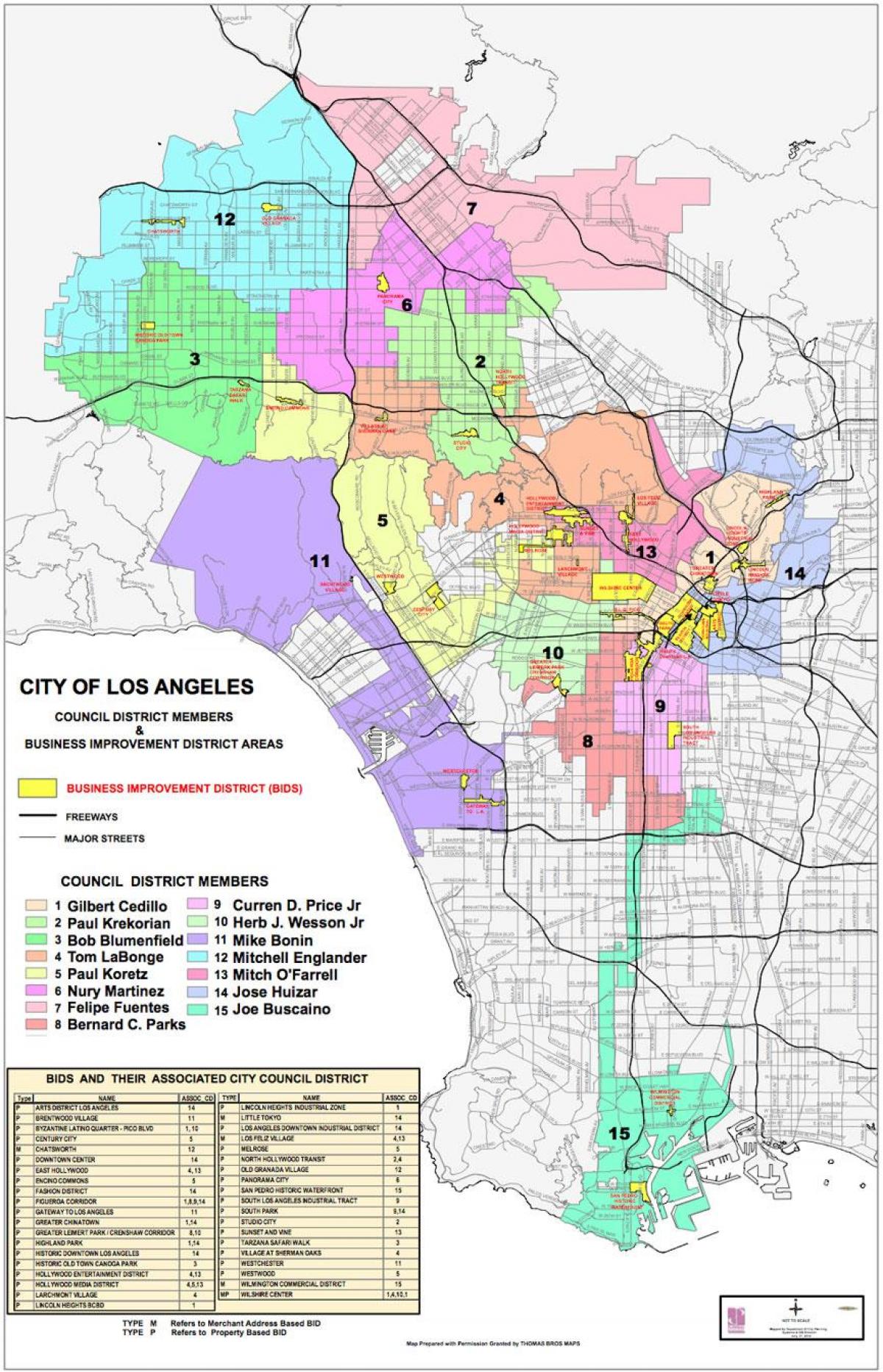 Wskazówka Los Angeles region na mapie