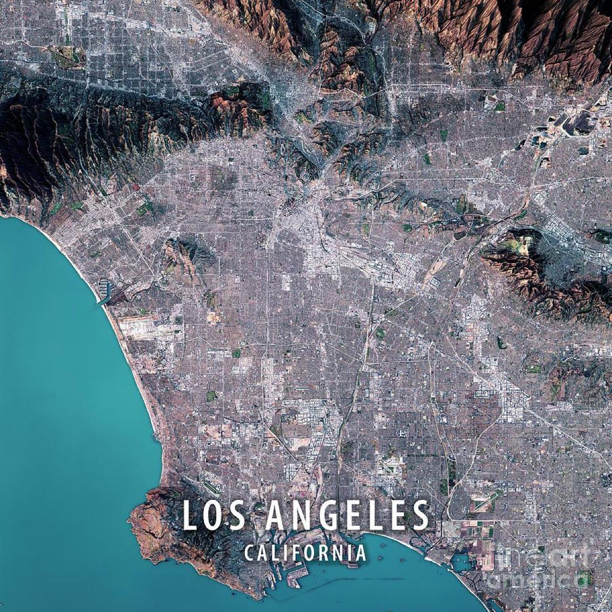 mapa satelitarna Los Angeles 