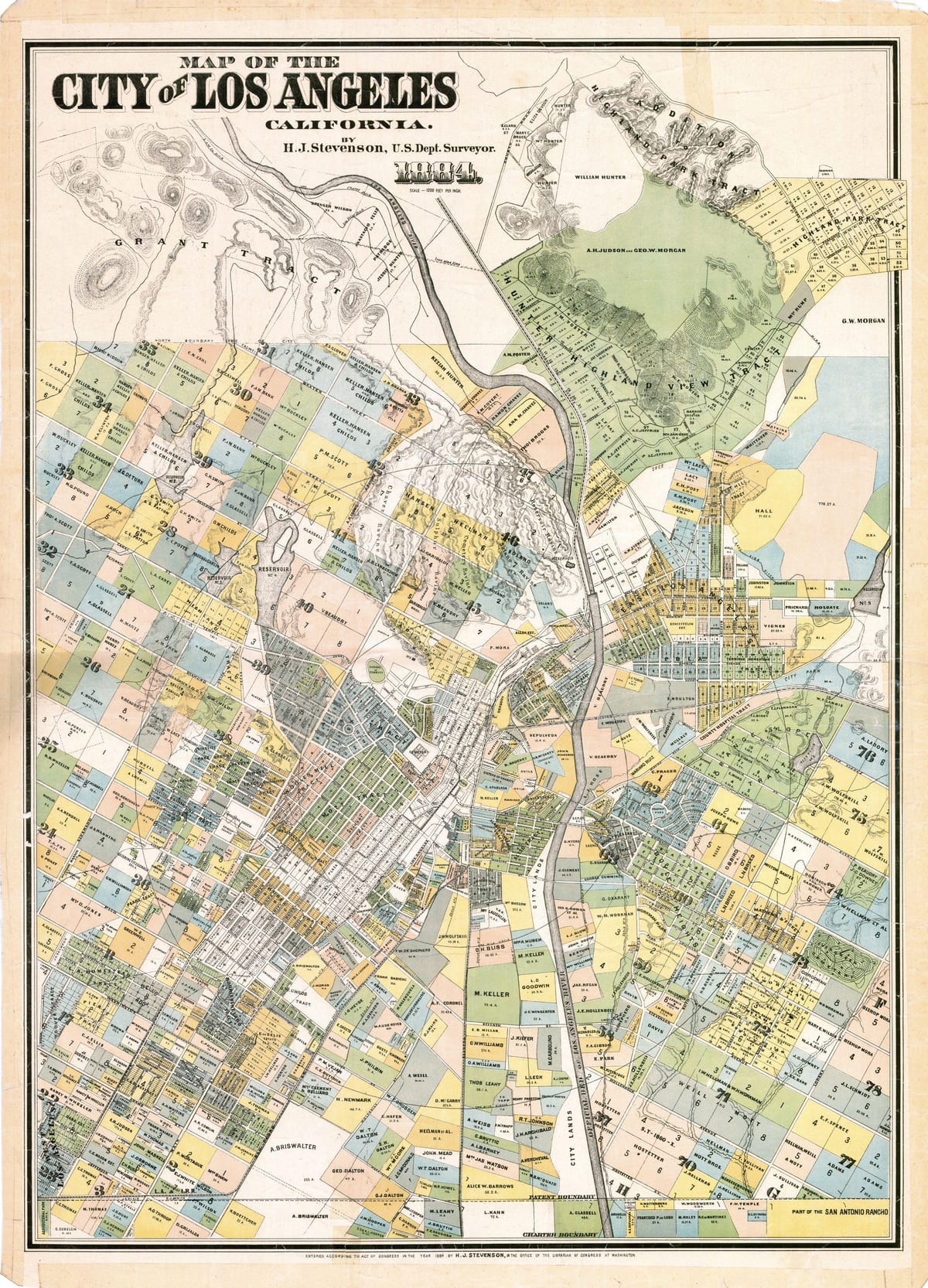 mapa starego Los Angeles