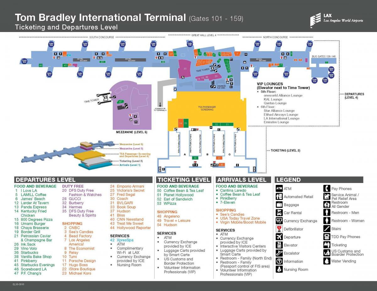 Tom Bradley international terminal mapie