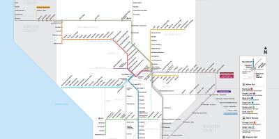 Los Angeles dworzec mapie