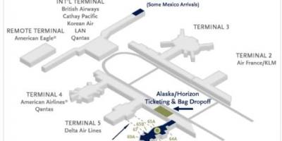 Mapa laax mapie linie lotnicze Alaska 