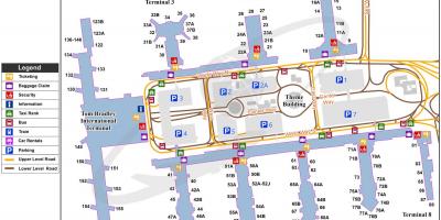 LAX terminalu lotniska mapie