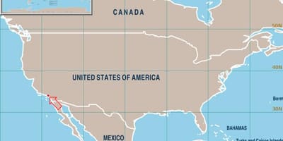 Państwo-Los Angeles mapę