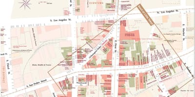 Mapa mały Tokio Los Angeles