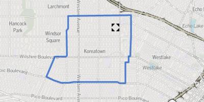 Mapa Koreańskim dzielnicy Los Angeles