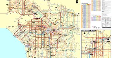 Metra w Los Angeles autobusem mapie