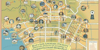 Mapa Raymond Chandler w Los Angeles