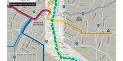 Rzeka Los Angeles mapę ścieżka rowerowa 