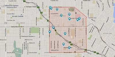 Mapę tajskiego miasta Los Angeles