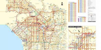 Los Angeles tranzytowej mapie