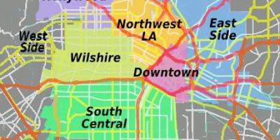Mapa centrum Los Angeles